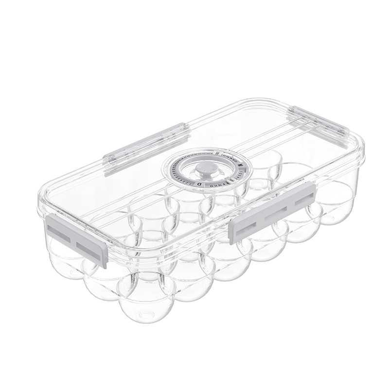 Slaganje s 18-brojem kante za skladištenje jaja s poklopcem vremena 